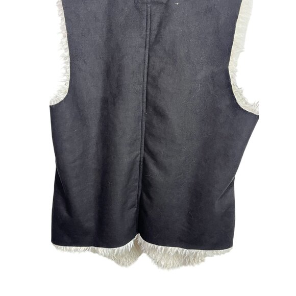 Sanctuary Vest Womens XL Jacket Faux Suede Faux Fur Coat Fall Winter Sleeveless - Picture 9 of 16
